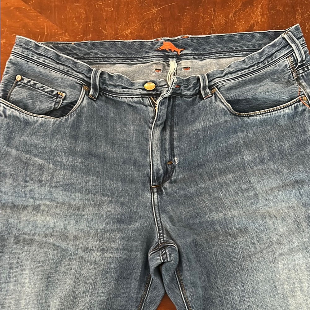 Tommy Bahama Blue Relaxed Fit Jeans with Classic Denim Look